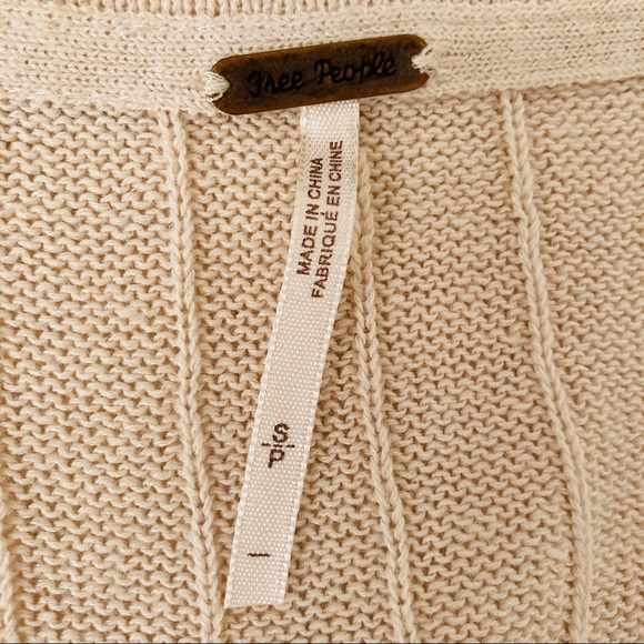 Free People Cropped Linen-Blend Twist Sweater - Picture 6 of 9